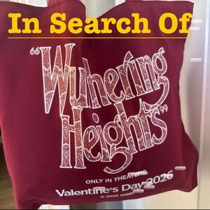 Wuthering Heights Valentine’s Day 2026 Maroon Tote
